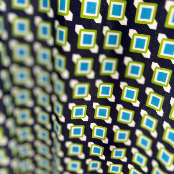 NWOT Jude Connally Dress Green Geometric Sleeveless Stretch Knit Sheath S - Picture 9 of 13